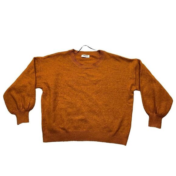 Ladies Double Zero Orange Rust Knit Oversized Crew Neck‎ Sweater Size Small - Picture 1 of 10